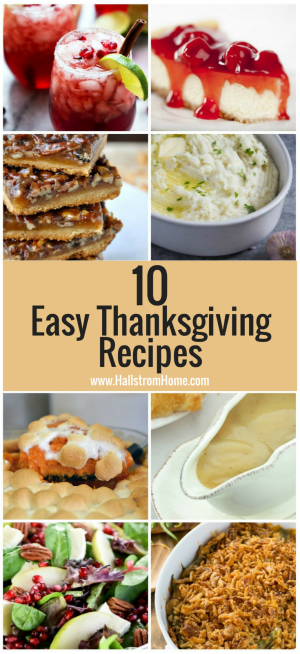 10 Quick and Easy Thanksgiving Recipes – Hallstrom Home