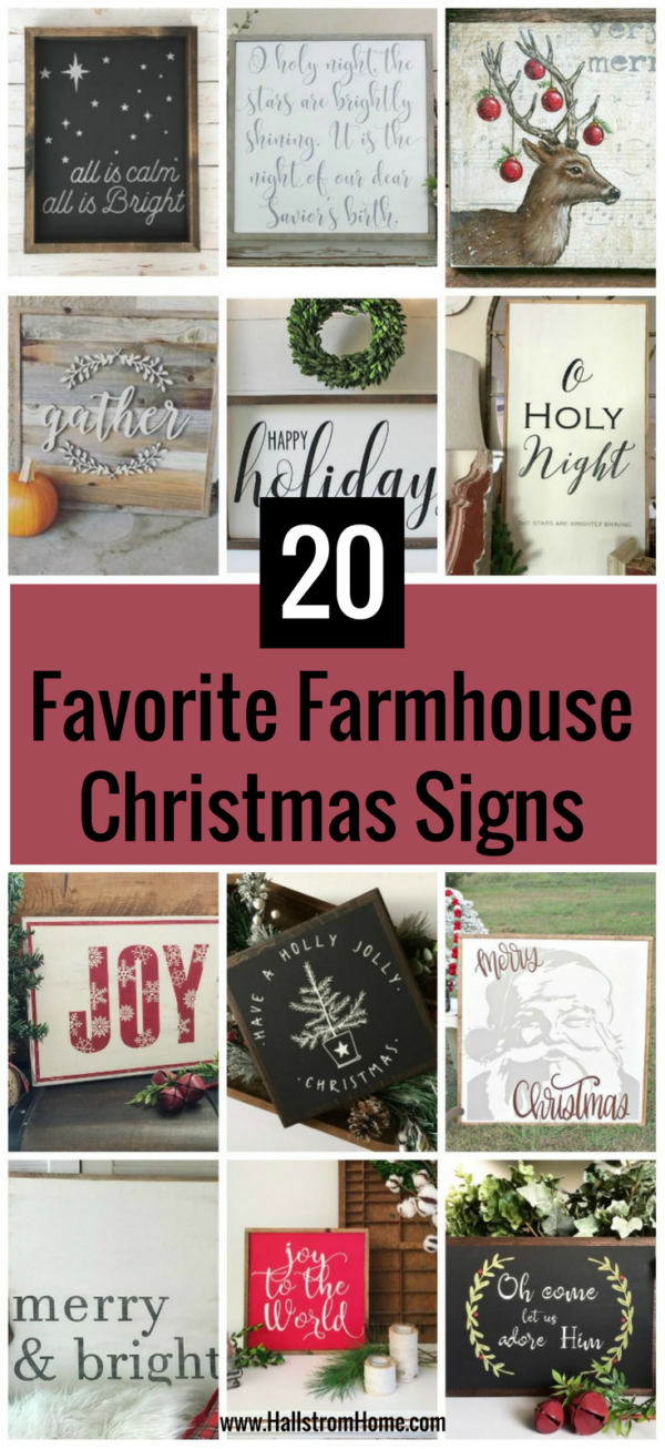20 Favorite Farmhouse Christmas Signs – Hallstrom Home