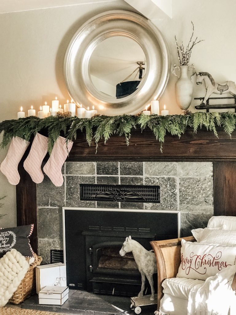 Our Modern Farmhouse Christmas Mantel – Hallstrom Home