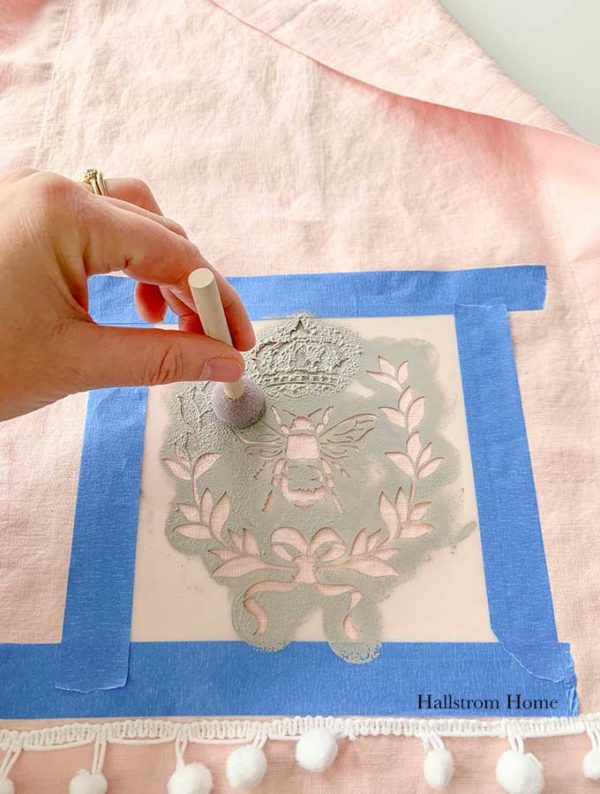 Stencil Tea Towel Tutorial With Chalk Paint – Hallstrom Home