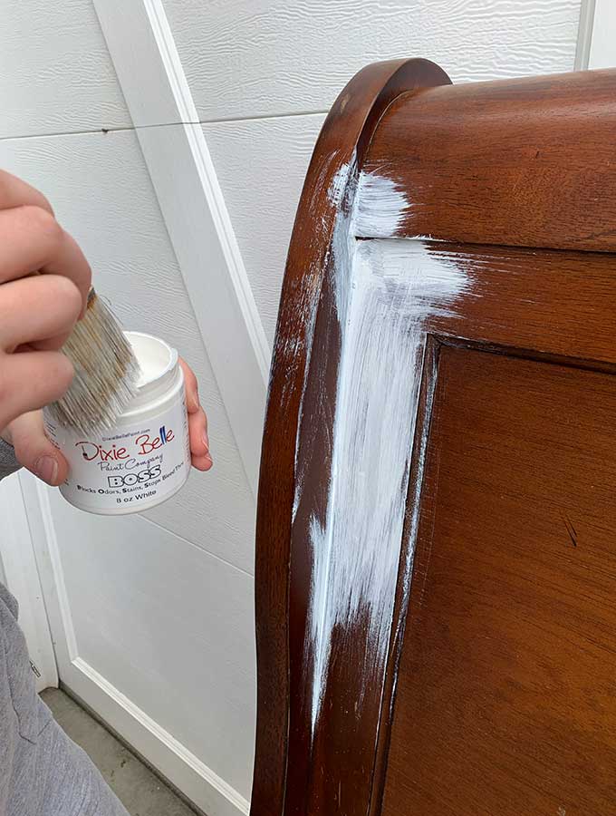 chalk paint brush marks