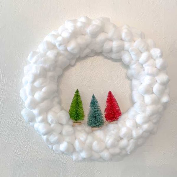 Cotton Ball Christmas Crafts
 DIY Cotton Ball Wreath Easy Holiday Craft – Hallstrom Home