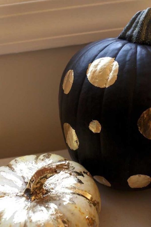 Pumpkin Crafts-How to Make Gold Leaf Pumpkins – Hallstrom Home