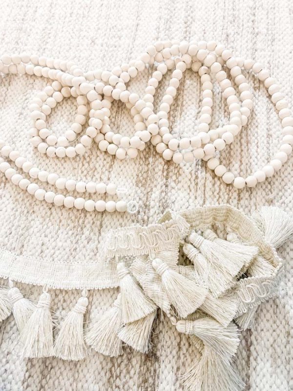 DIY Wood Bead Garland with Tassels – Hallstrom Home