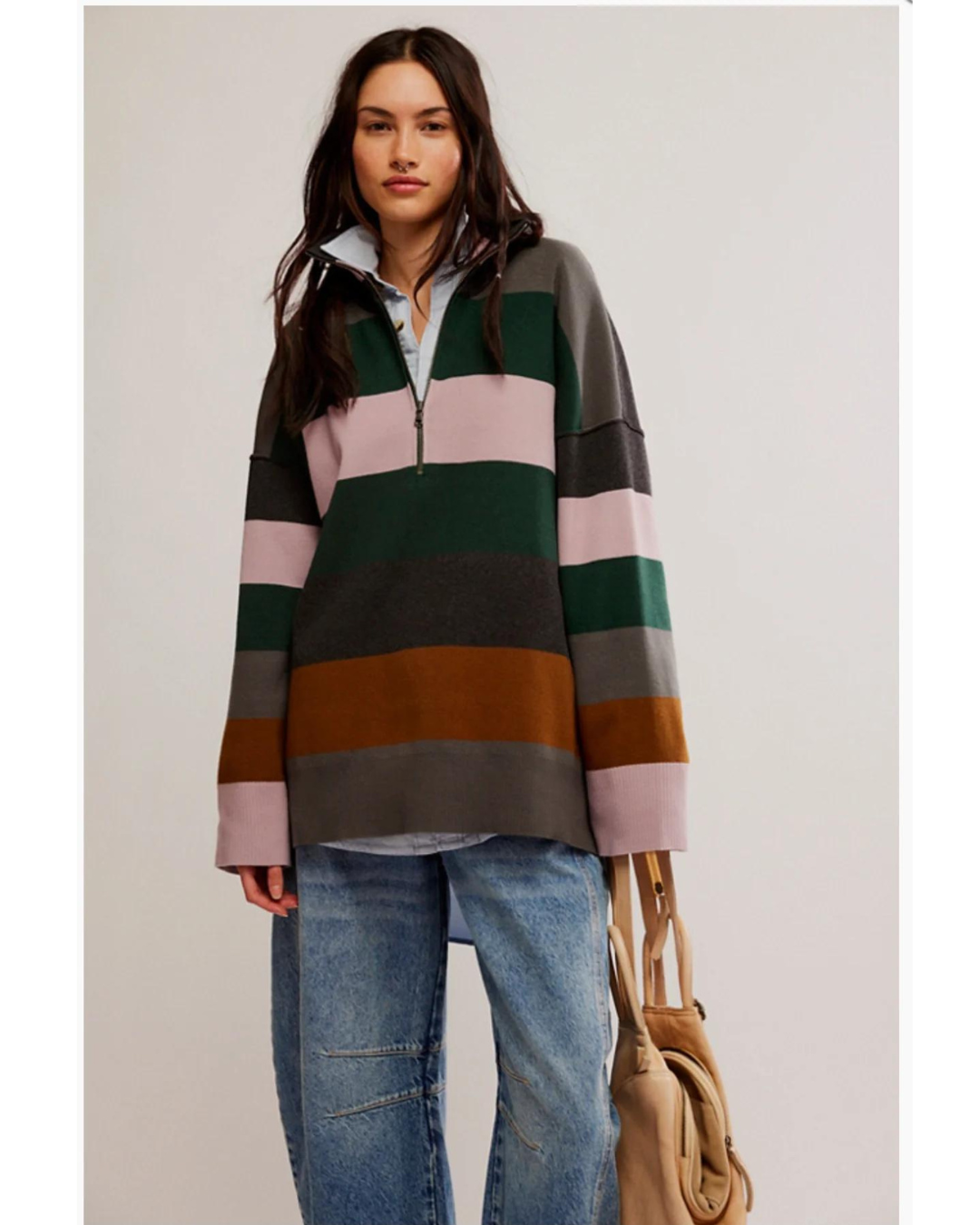 COASTAL STRIPE PULLOVER / PINE GROVE COMBO
free people at hallstrom home