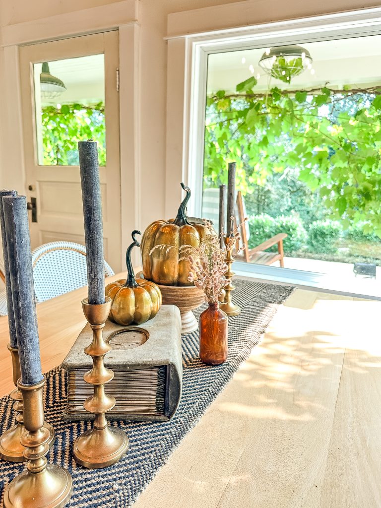 Simple Fall Table/easy table decor/pumpkin decor/fall decor/party decor/simple home/moody table/moody decor/hallstrom home