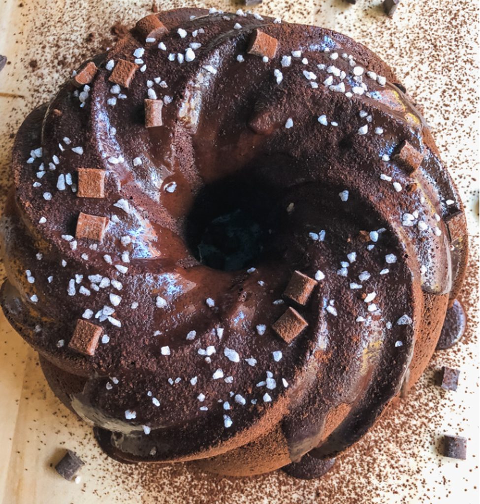 The Best Double Chocolate Chip Bundt Cake